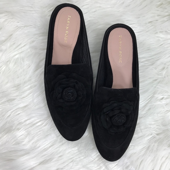 Taryn Rose Blythe Floral Silky Suede Mule Loafer - Picture 3 of 8